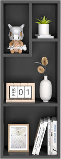 4 Cube Black 3-Tier Small Bookcase