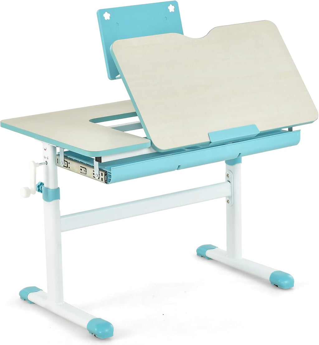 Blue Adjustable Ergonomic Kids Study Desk