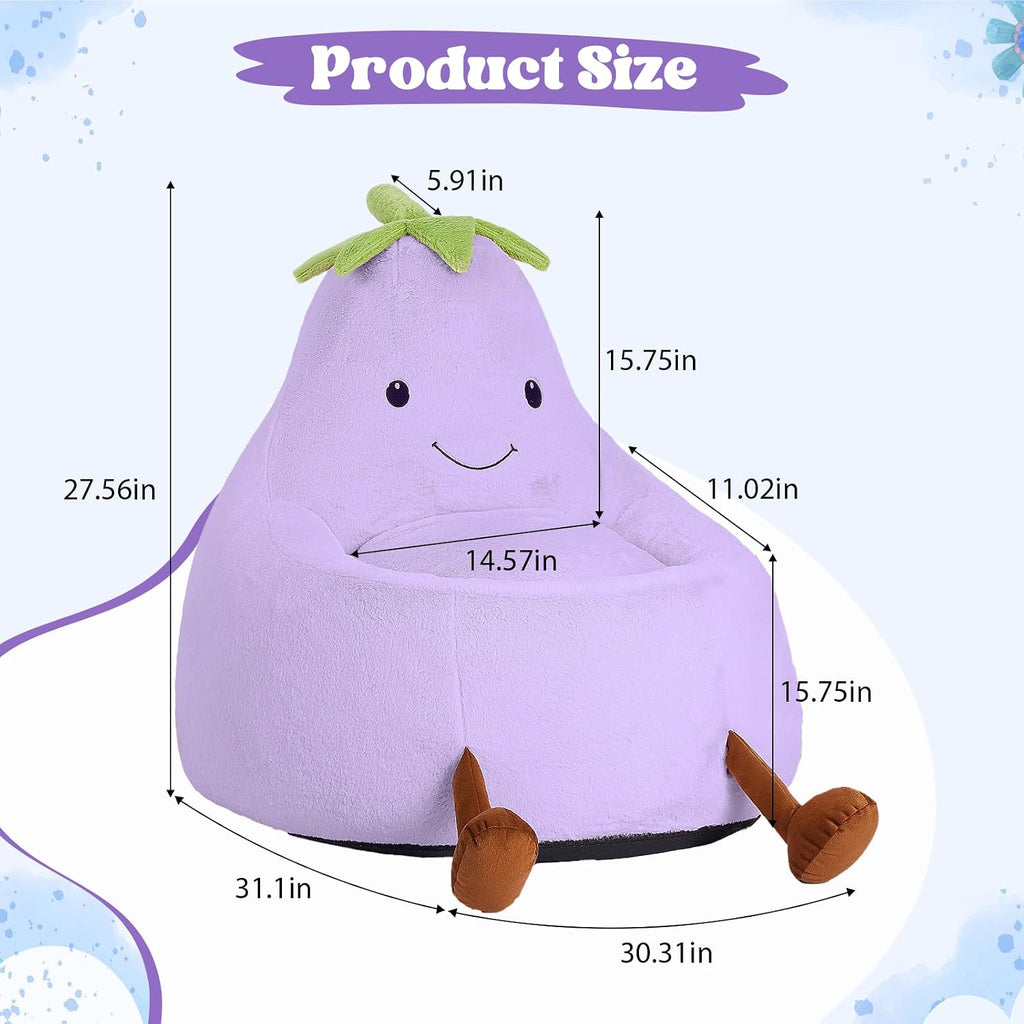 Rabbit Fur Memory Foam Bean Bag Chair