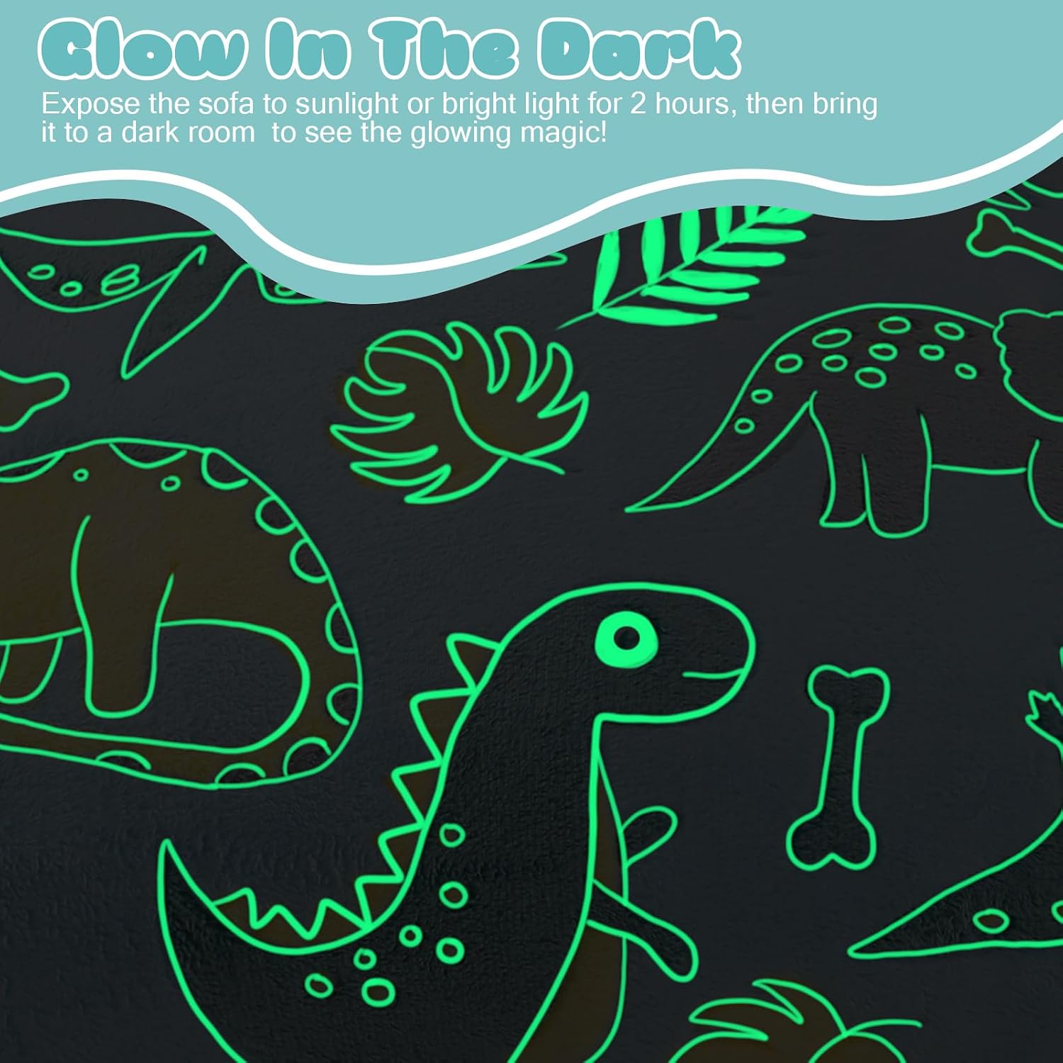 Glow Dinosaur Kids Plush Sofa