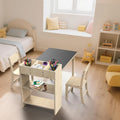 Beech Wood Kids Art Table Chair Set With Storage