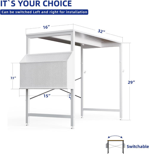 32 Inch Small Computer Desk With Storage