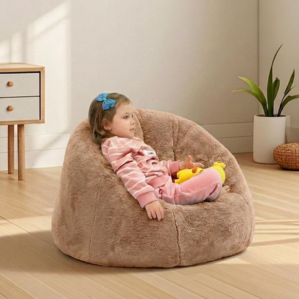 Faux Fur Small Kids Bean Bag Chair