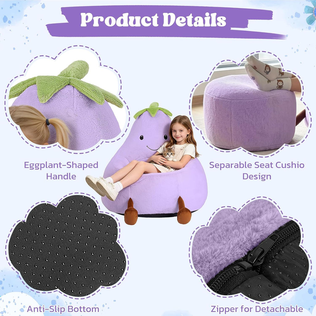 Rabbit Fur Memory Foam Bean Bag Chair