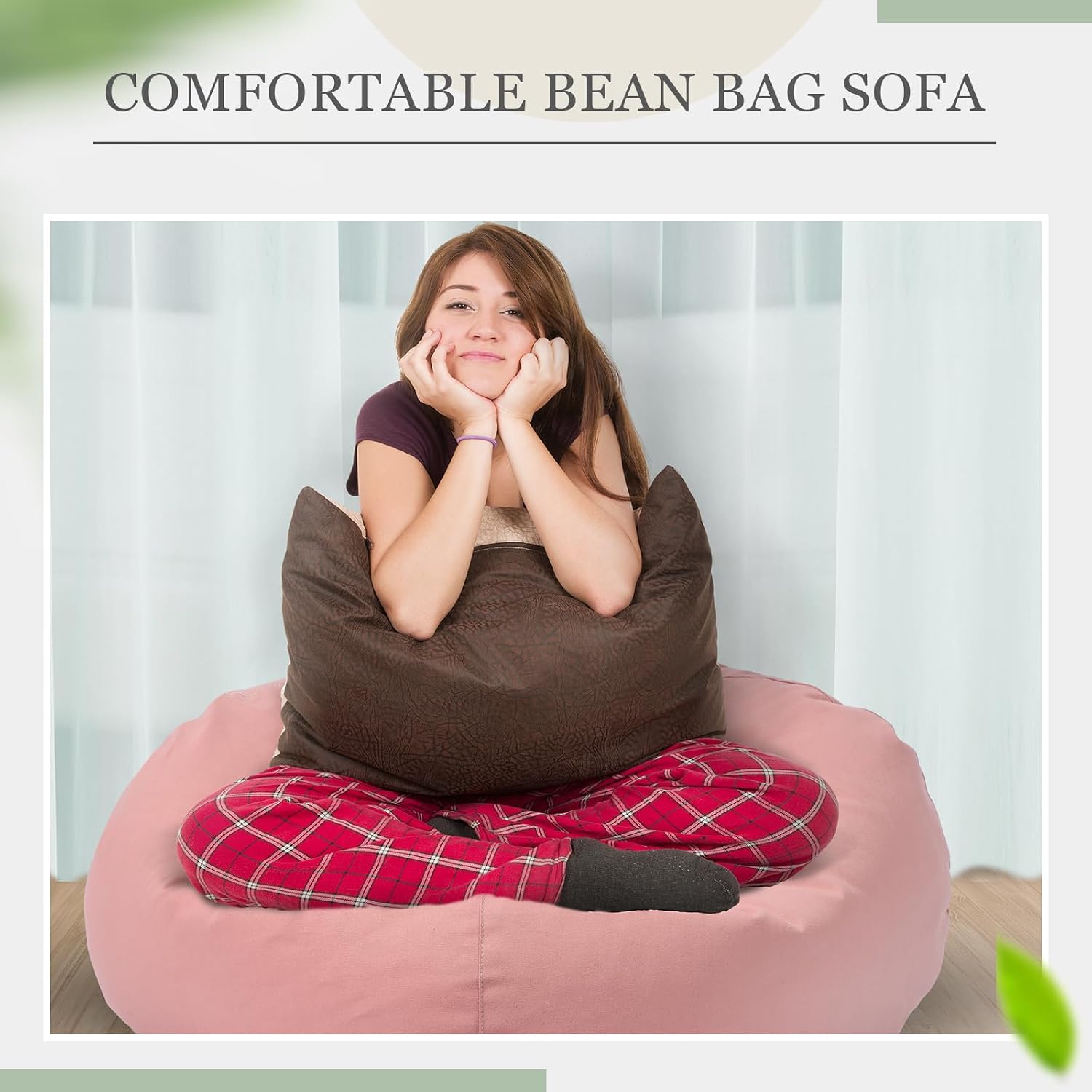 2Pcs Cotton Toy Storage Bean Bag Covers