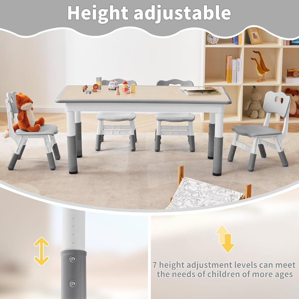 7 Level Adjustable Kids Graffiti Activity Table