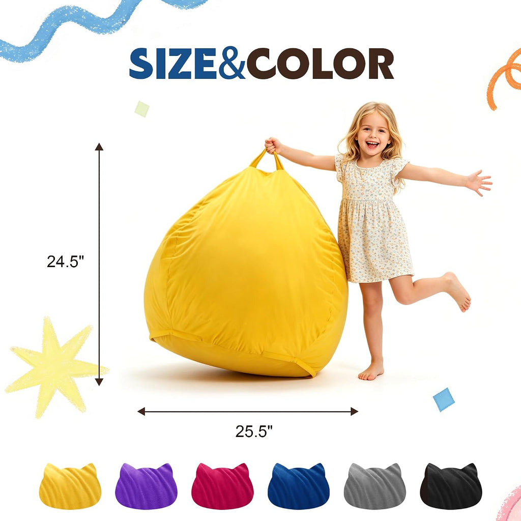 Yellow Teardrop Bean Bag Chair