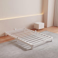 White Low Twin Metal Bed Frame