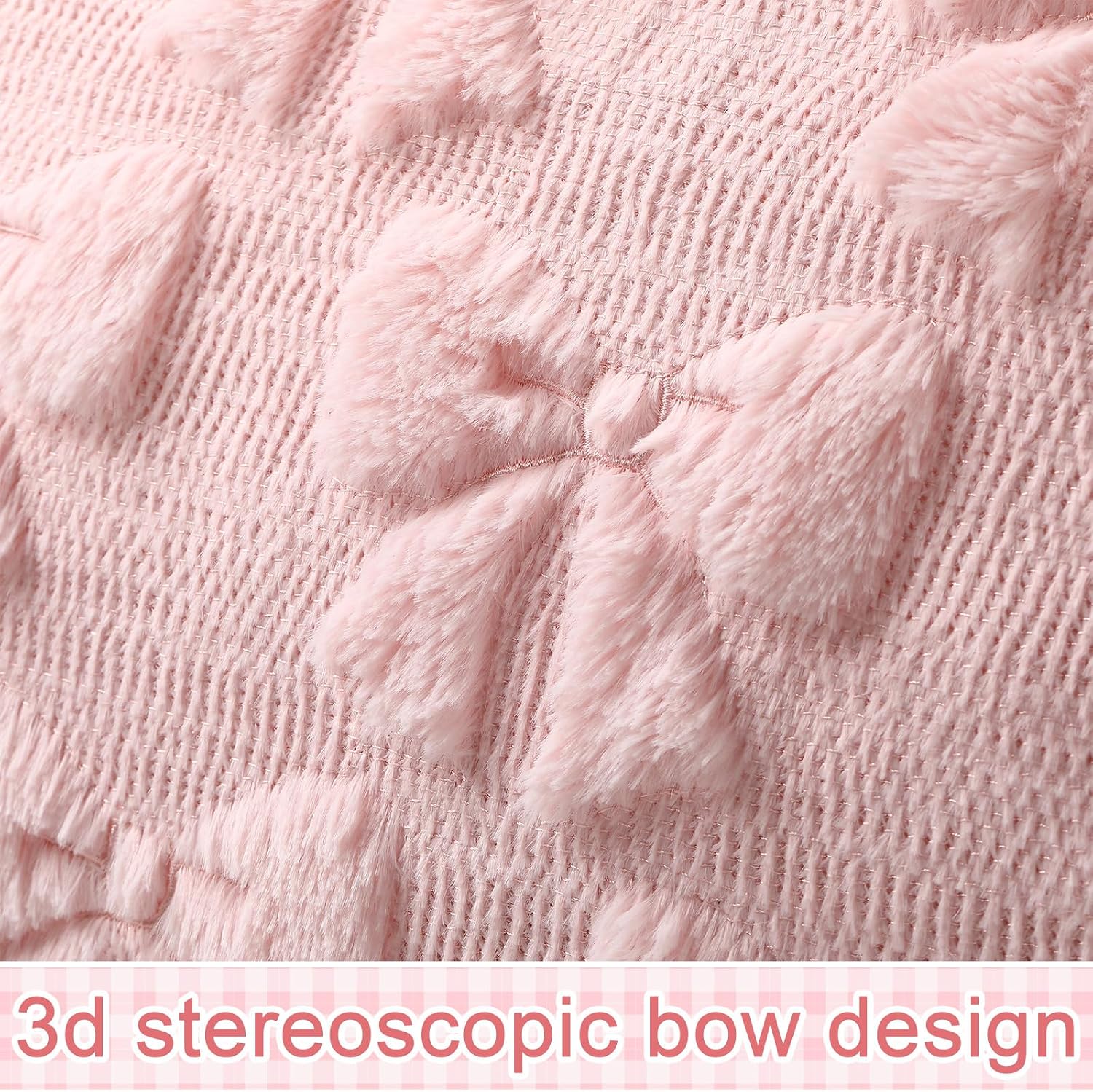 Pink Bow Storage Bean Bag Cover