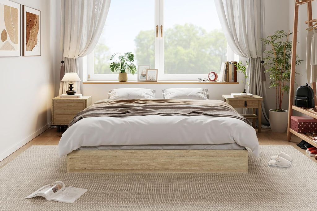 Wood Queen Platform Bed Frame