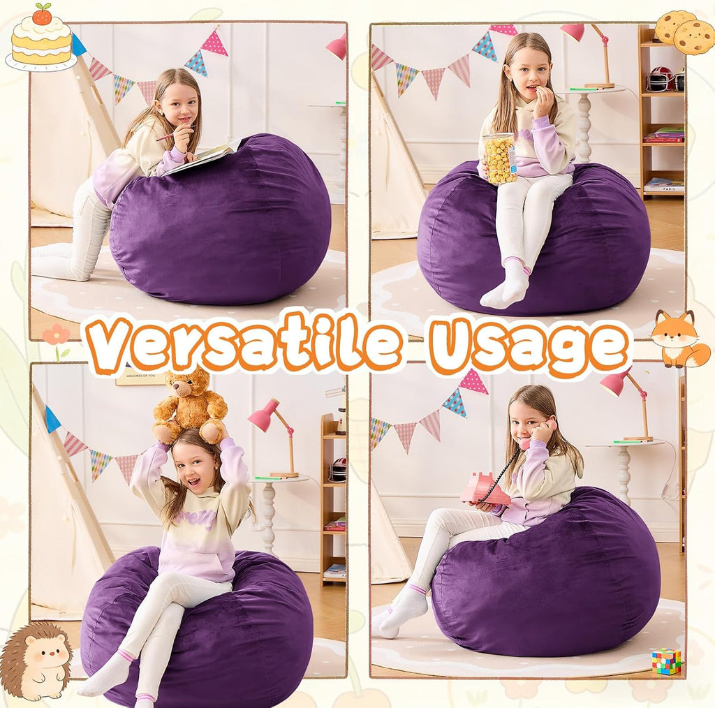 Memory Foam Kids Round Bean Bag Chair