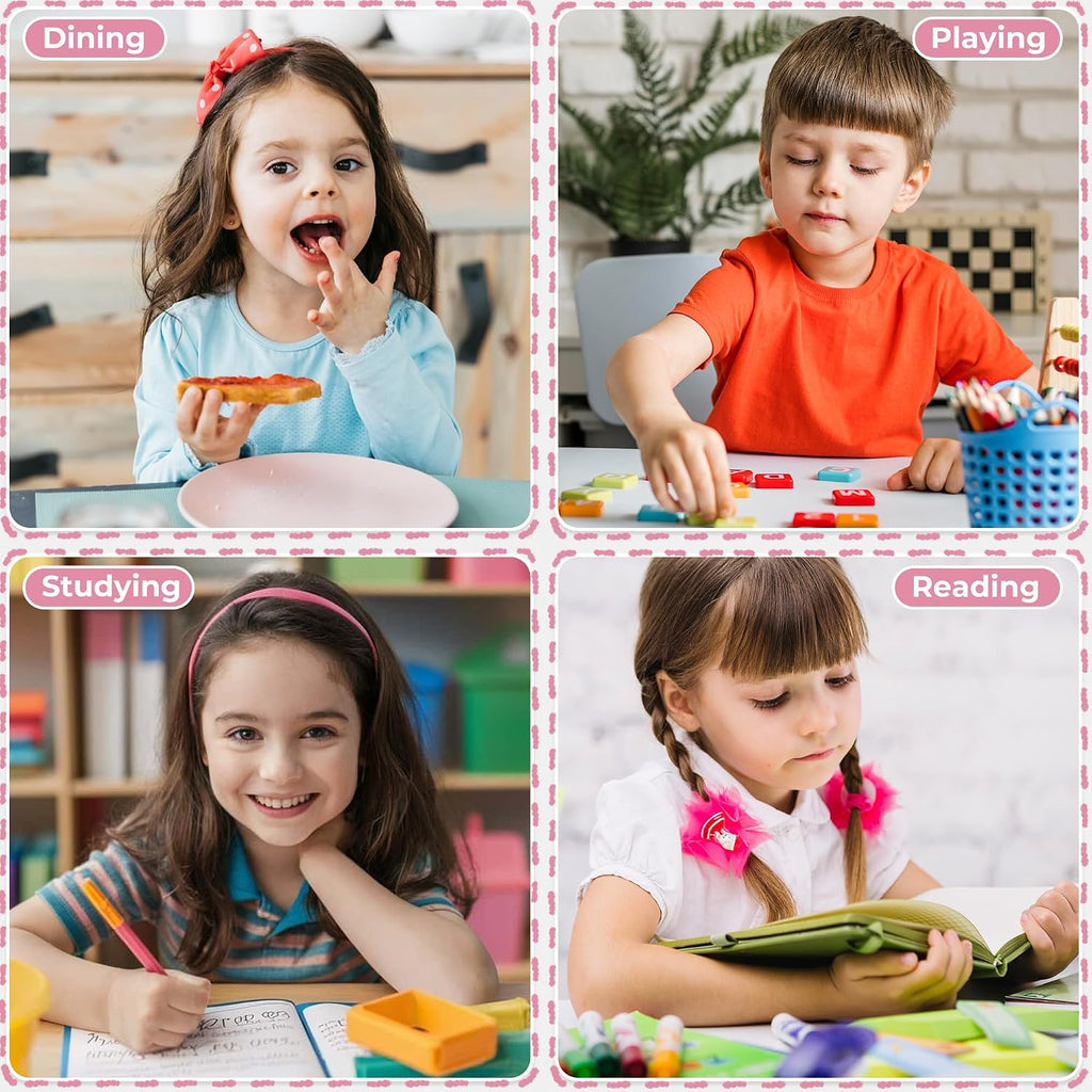 Pink Wooden Kids Activity Table Chair Set