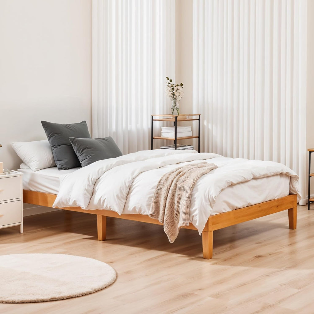 Pine Twin Storage Wood Bed Frame