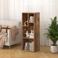 4 Cube Brown 3-Tier Small Bookcase