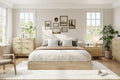 Oak Twin XL Low Profile Wood Platform Bed Frame