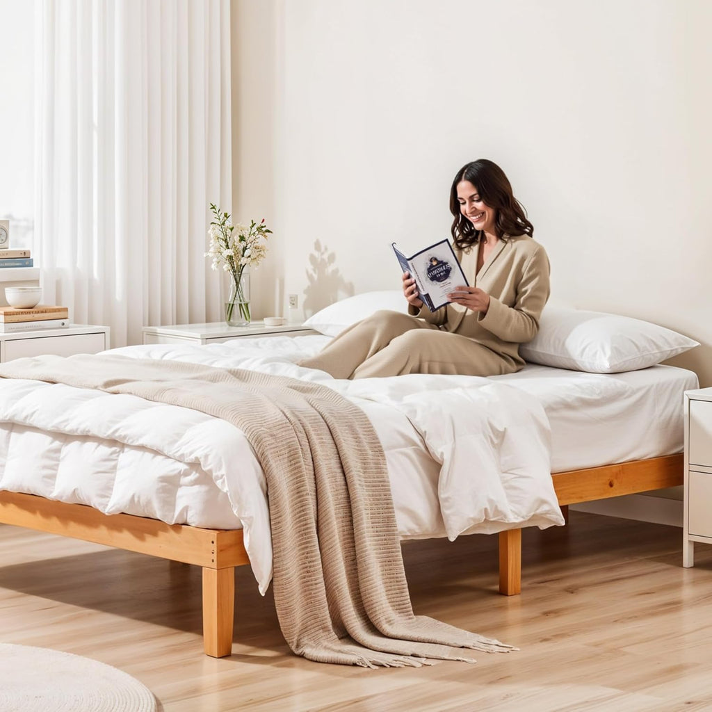 Pine Twin Storage Wood Bed Frame