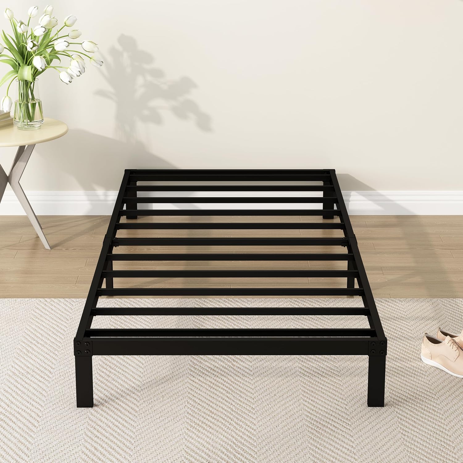 Black Low Twin Metal Bed Frame
