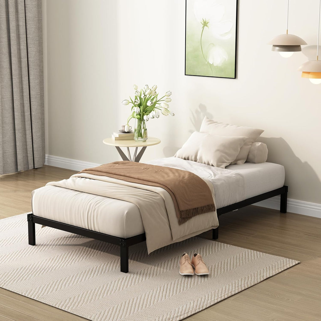 Black Low Twin Metal Bed Frame