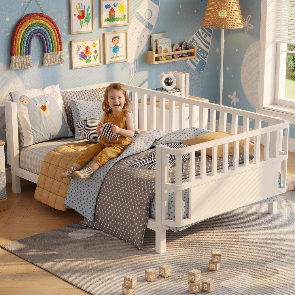 White Montessori Twin Kids Bed