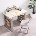 Grey Adjustable Kids Desk Chair Art Table Set