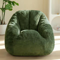 Faux Fur Green Kids Back Support Bean Bag